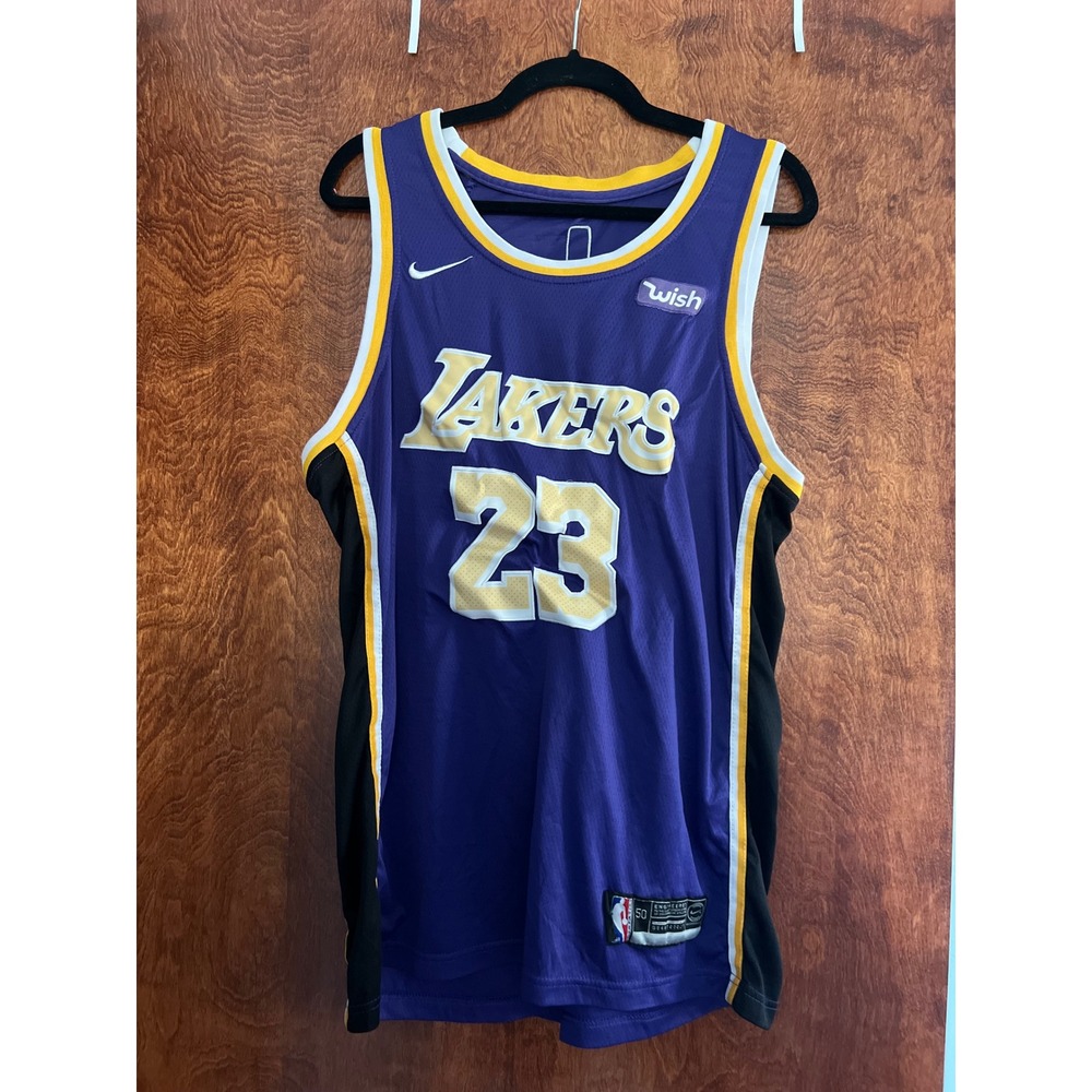 Nike Lakers Jersey Mens 50 Purple Good LeBron James 23 Statement Edition